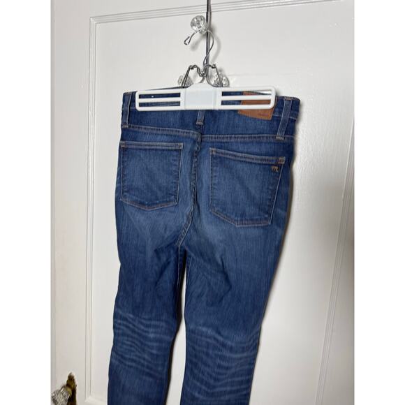 Madewell 10" High-Rise Skinny Raw Hem Denim Button Fly Jeans Women's 28 - Picture 8 of 12